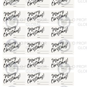 18 Present Tag - Merry Christmas - Christmas Theme